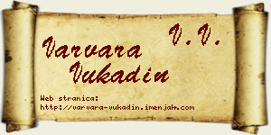 Varvara Vukadin vizit kartica
